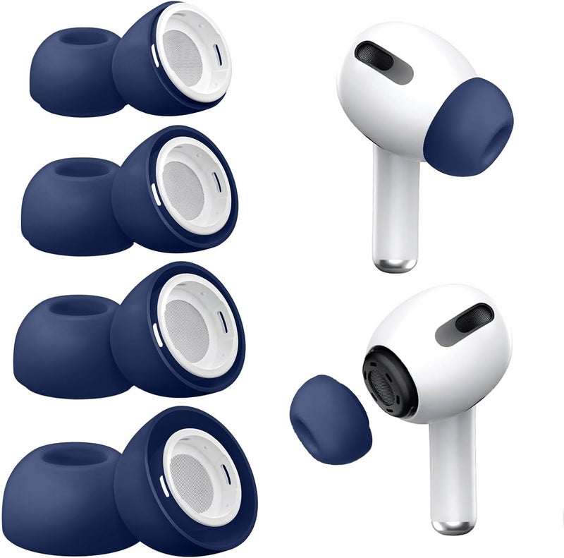 Vsagier 4 Pairs Replacement Ear Tips for AirPods Pro and AirPods Pro 2 with Noise Reduction Hole, Non-Slip Soft Silicone Ear Tips for AirPods Pro and Fit in The Charging Case(XS/S/M/L) - Image 1